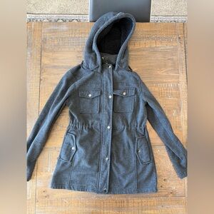 Grace & Lace Charcoal Knit Warm Jacket Spring Pockets Preppy Comfy